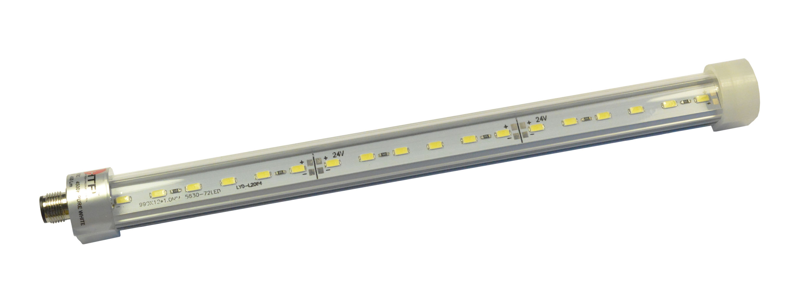 Industrial lighting,0,5m,24VDC,7,7W,4500K pure white,450 lm,M12 male,IP54